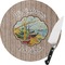 Lake House Round Glass Cutting Board - Small (Personalized)