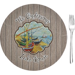 Lake House Glass Appetizer / Dessert Plate 8" (Personalized)