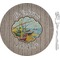 Lake House 8" Glass Appetizer / Dessert Plates - Single or Set (Personalized)
