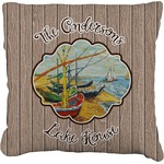 Lake House Faux-Linen Throw Pillow (Personalized)