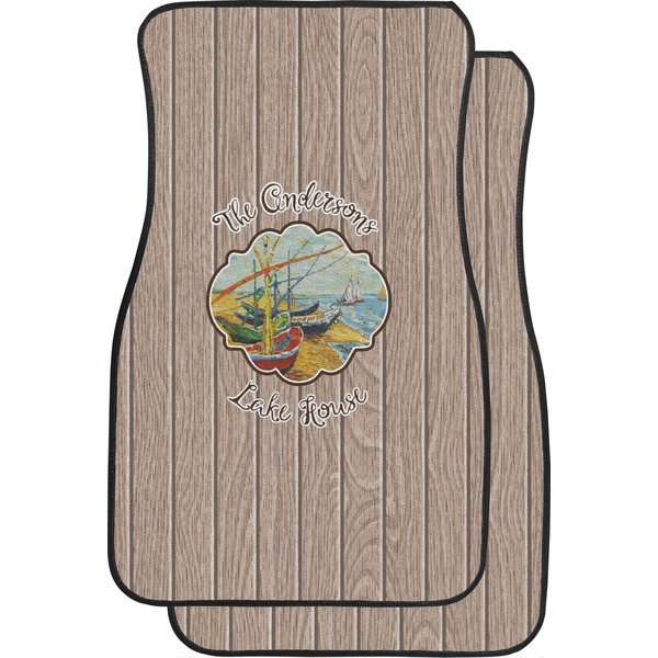 Custom Lake House Car Floor Mats (Front Seat) (Personalized)