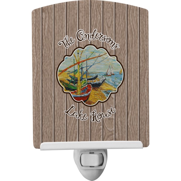 Custom Lake House Ceramic Night Light (Personalized)