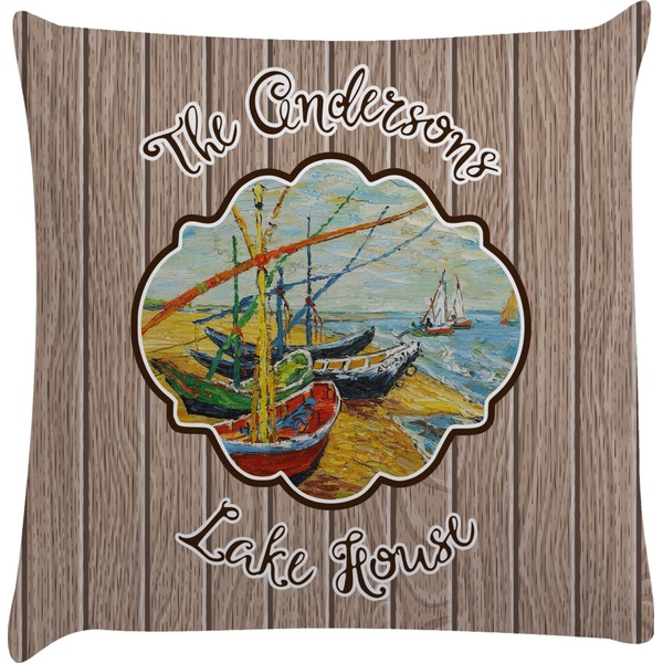 Custom Lake House Decorative Pillow Case (Personalized)