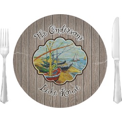 Lake House 10" Glass Lunch / Dinner Plates - Single or Set (Personalized)