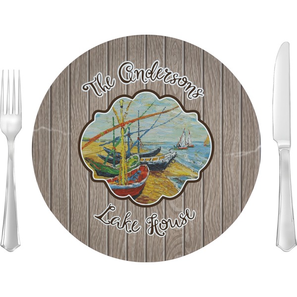 Custom Lake House Glass Lunch / Dinner Plate 10" (Personalized)