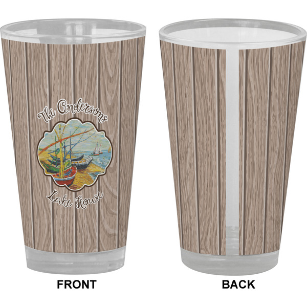 Lake House Pint Glass - Full Color - Front & Back Views