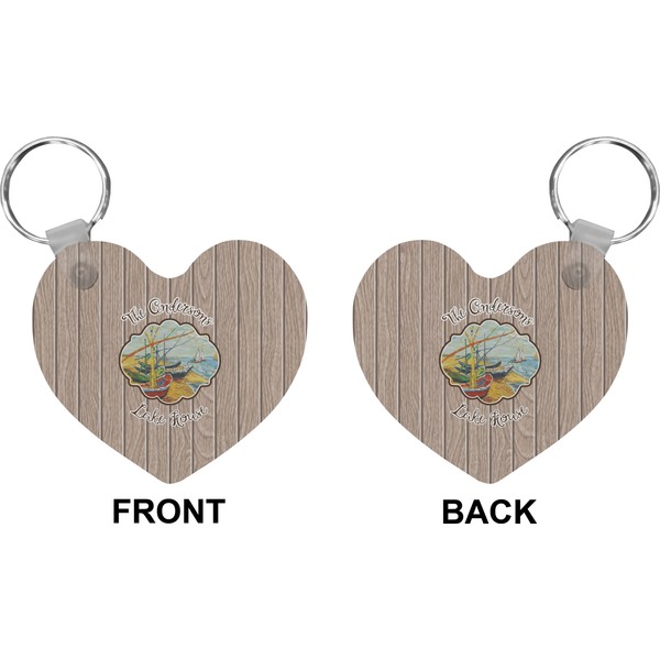 Lake House 2 Heart Keychain (Front + Back)