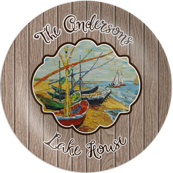 Custom Lake House Melamine Plate (Personalized)