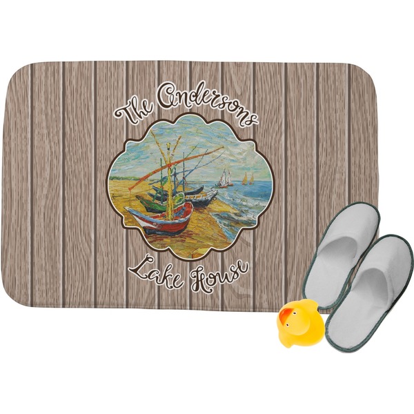 Custom Lake House Memory Foam Bath Mat (Personalized)
