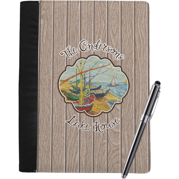 Custom Lake House Notebook Padfolio - Large w/ Name or Text
