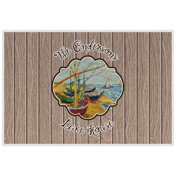Custom Lake House Laminated Placemat w/ Name or Text
