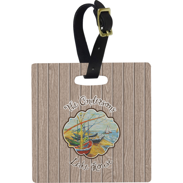 Lake House 2 Personalized Square Luggage Tag