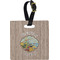 Lake House Plastic Luggage Tag - Square w/ Name or Text