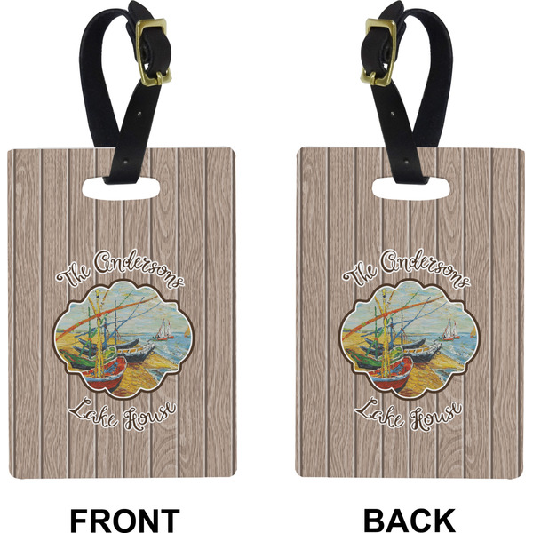 Lake House 2 Rectangle Luggage Tag (Front + Back)