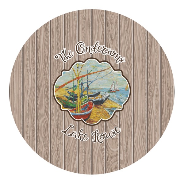 Custom Lake House Round Decal - Small (Personalized)