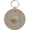 Lake House Round Plastic Keychain (Personalized)