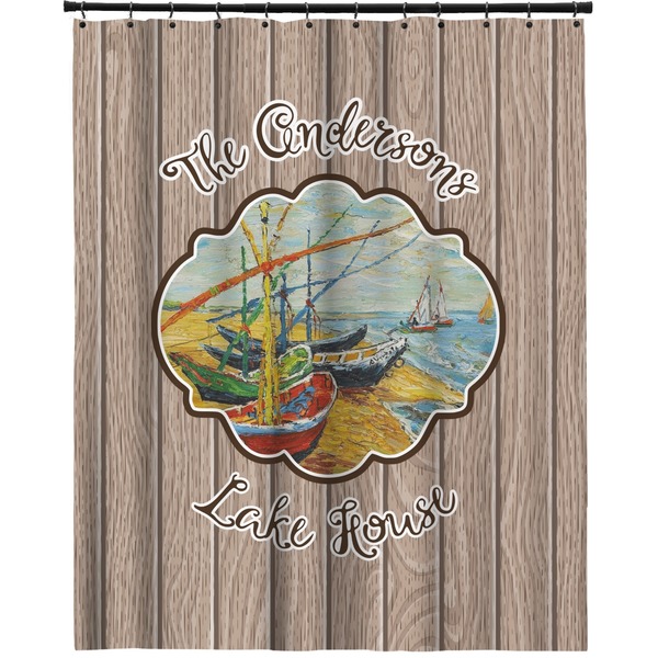 Custom Lake House Extra Long Shower Curtain - 70"x84" (Personalized)
