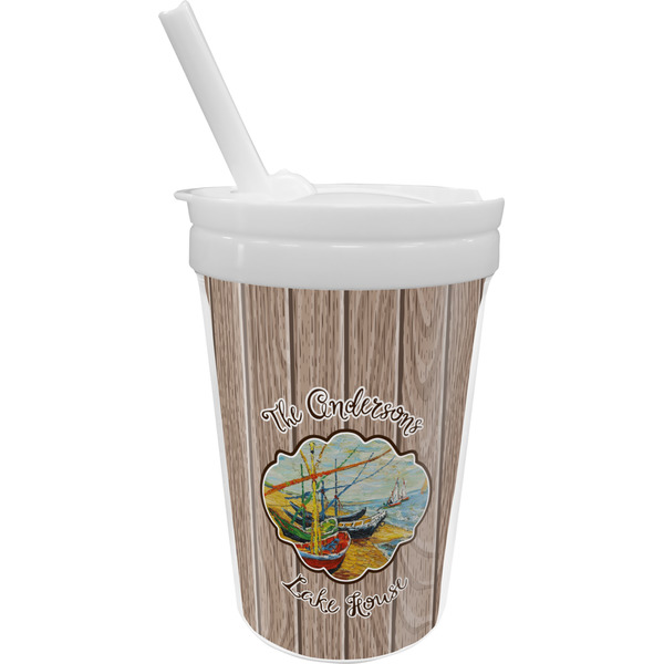 Custom Lake House Sippy Cup with Straw (Personalized)