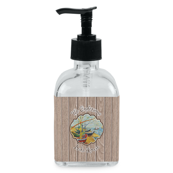 Custom Lake House Glass Soap & Lotion Bottle - Single Bottle (Personalized)