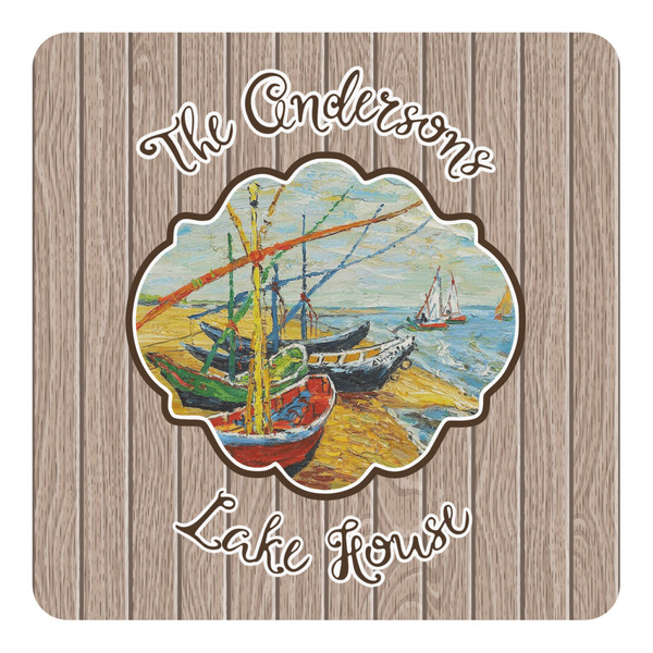 Custom Lake House Square Decal - Large (Personalized)
