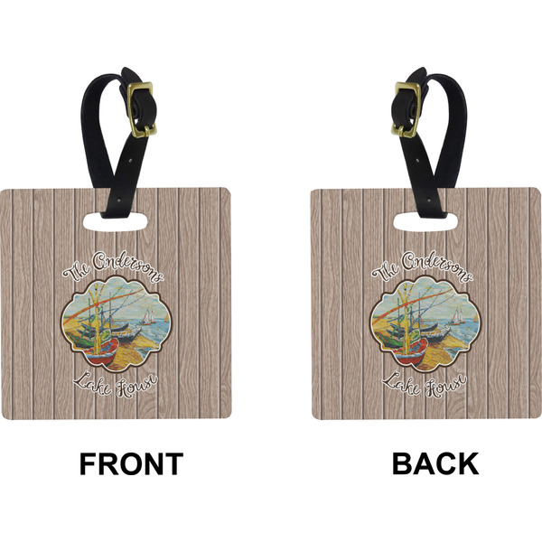 Lake House 2 Square Luggage Tag (Front + Back)
