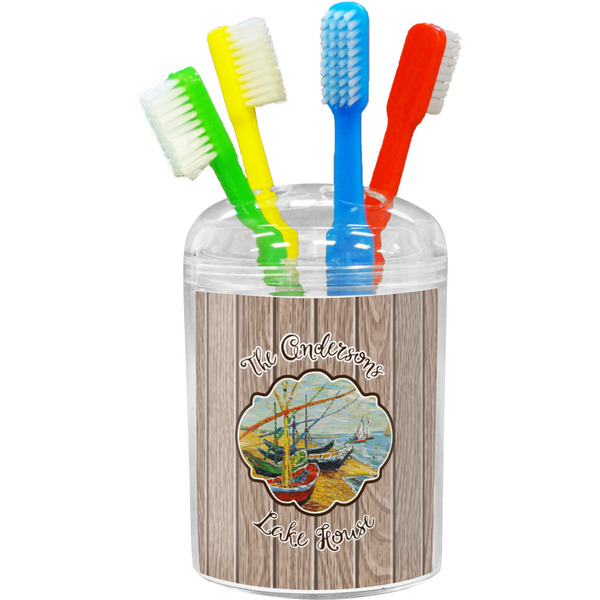 Custom Lake House Toothbrush Holder (Personalized)