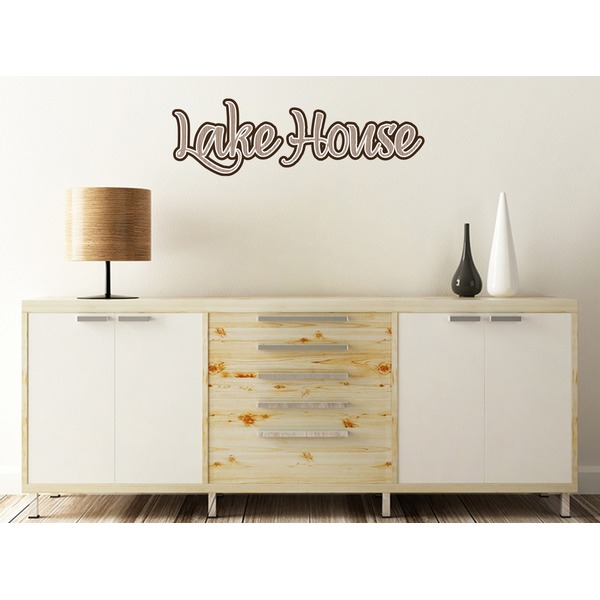 Lake House 2 Wall Name Decal On Wooden Desk