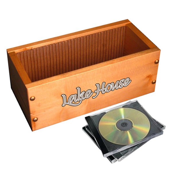 Lake House 2 Wall Name Decal on Wooden Storage Chest