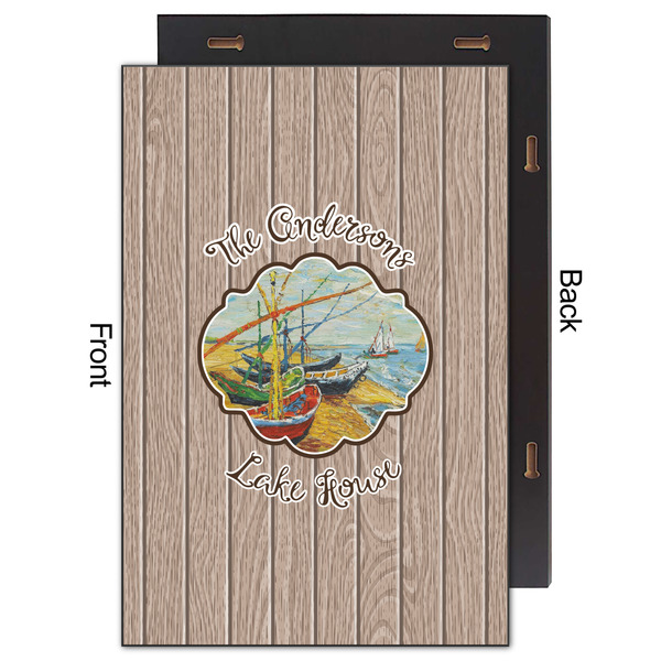 Lake House 20x30 Wood Print - Front & Back View