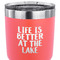 Lake House 30 oz Stainless Steel Ringneck Tumbler - Coral - CLOSE UP
