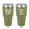 Lake House 30 oz Stainless Steel Ringneck Tumbler - Olive - Double Sided - Front & Back