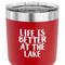 Lake House 30 oz Stainless Steel Ringneck Tumbler - Red - CLOSE UP