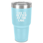 Lake House 30 oz Stainless Steel Tumbler - Teal - Single-Sided (Personalized)