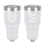 Lake House 30 oz Stainless Steel Tumbler - White - Double-Sided (Personalized)
