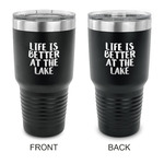 Lake House 30 oz Stainless Steel Tumbler - Black - Double Sided (Personalized)