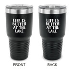 Lake House 30 oz Stainless Steel Tumbler - Black - Double Sided (Personalized)