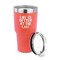 Lake House 30 oz Stainless Steel Ringneck Tumblers - Coral - LID OFF