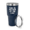 Lake House 30 oz Stainless Steel Ringneck Tumblers - Navy - LID OFF