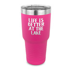 Lake House 30 oz Stainless Steel Tumbler - Pink - Single Sided (Personalized)