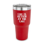 Lake House 30 oz Stainless Steel Tumbler - Red - Single Sided (Personalized)