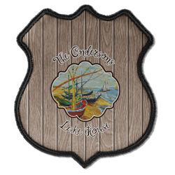 Lake House Iron On Shield Patch C w/ Name or Text