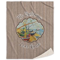 Lake House Sherpa Throw Blanket - 50"x60" (Personalized)