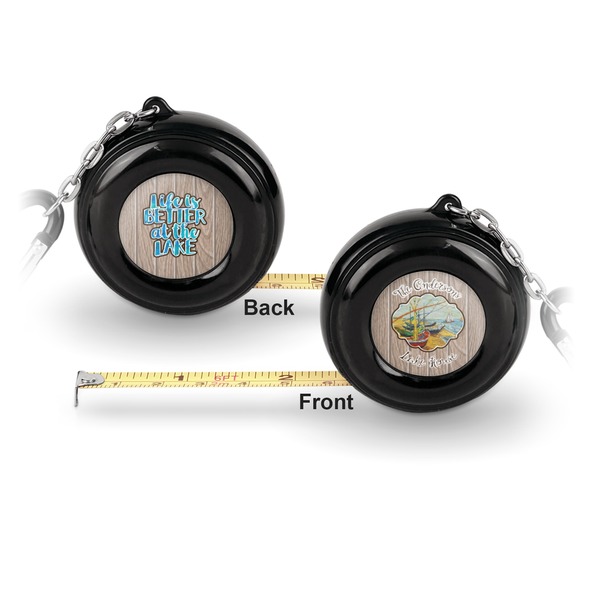 Lake House 6-Ft Pocket Tape Measure with Carabiner Hook - Front and Back