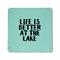 Lake House 6" x 6" Teal Leatherette Snap Up Tray - APPROVAL
