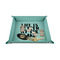 Lake House 6" x 6" Teal Leatherette Snap Up Tray - STYLED