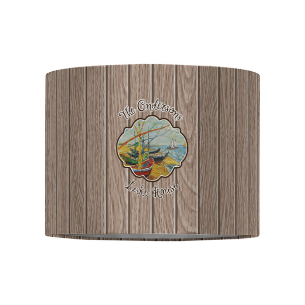 Lake House 8" Drum Lampshade - FRONT (Fabric)