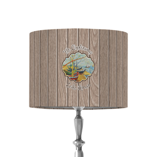 Custom Lake House 8" Drum Lamp Shade - Fabric (Personalized)