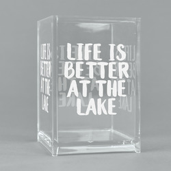 Lake House Acrylic Pen Holder (Personalized)