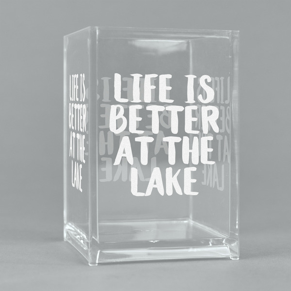 Custom Lake House Acrylic Pen Holder (Personalized)
