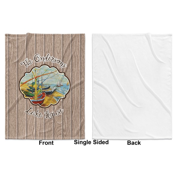 Lake House Baby Blanket (Single Side - Printed Front, White Back)